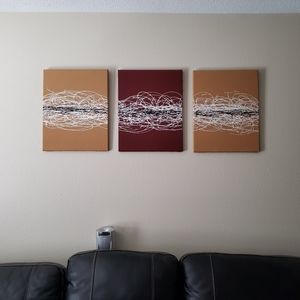 abstract wall art painting decor 3 piece